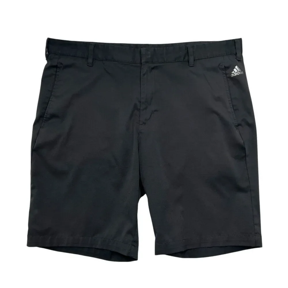 Adidas Golf Shorts Men's 38 Black‎ Pure Motion Stretch 3-Stripe Performance